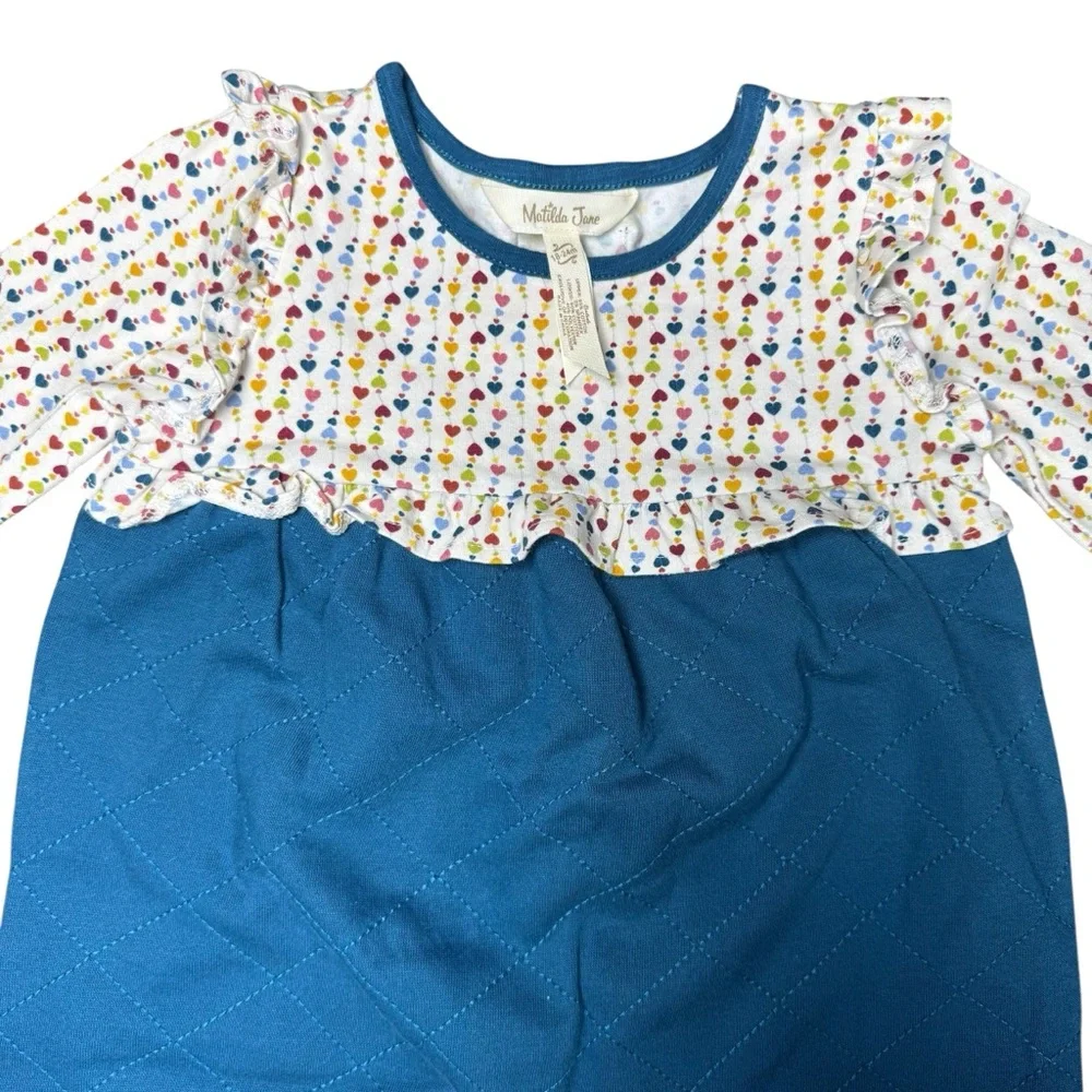 Matilda Jane Baby Girl’s Size 18-24 Months Heartstrings‎ Quilted Romper
